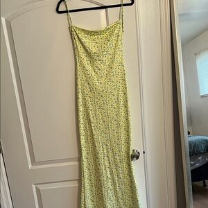 Amazon Yellow Floral Maxi Dress